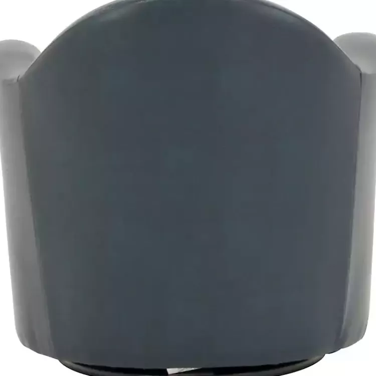 max_blue_faux_leather_swivel_club_accent_chair_3.webp Max Faux Leather Swivel Club Accent Chair>Kirklands Home Online