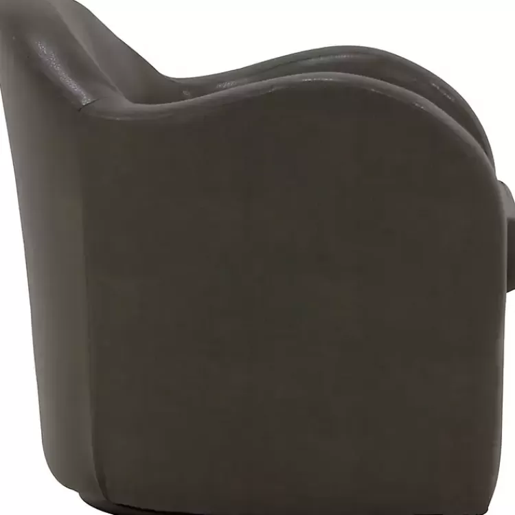 max_charcoal_faux_leather_swivel_club_accent_chair_2.webp Max Charcoal Faux Leather Swivel Club Accent Chair>Kirklands Home Flash Sale
