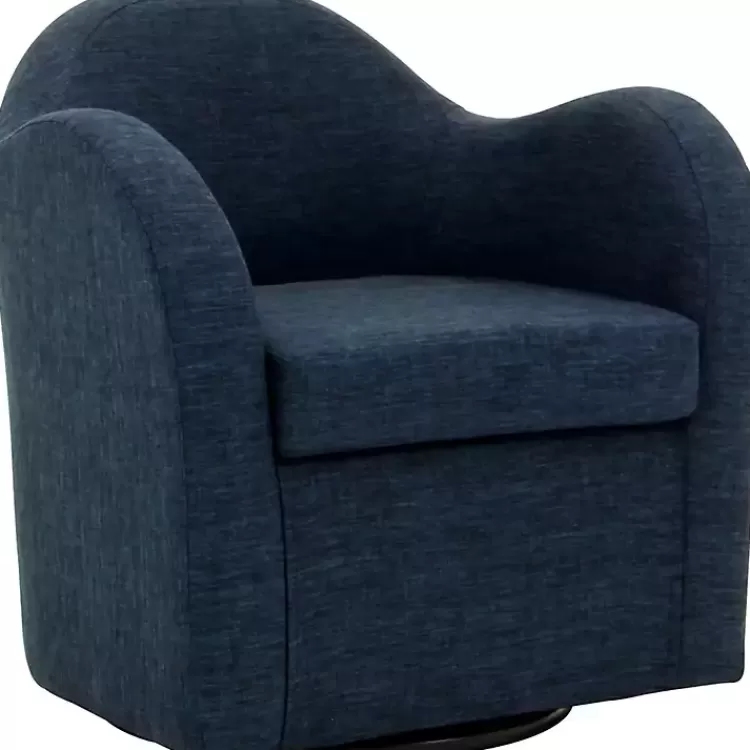 Max Navy Swivel Club Accent Chair>Kirklands Home Flash Sale