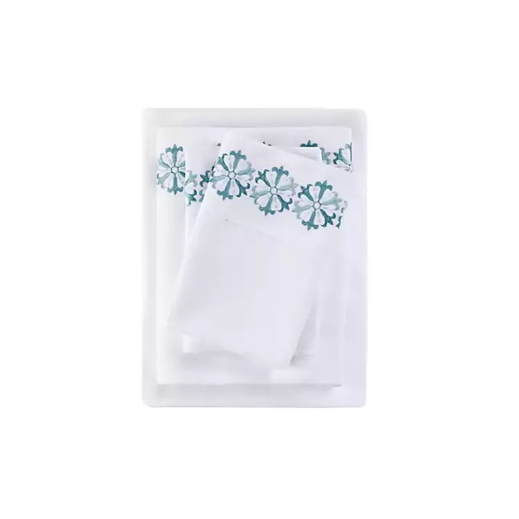 Medallion Hem Microfiber 4-pc. Full Sheet Set>Kirklands Home Fashion