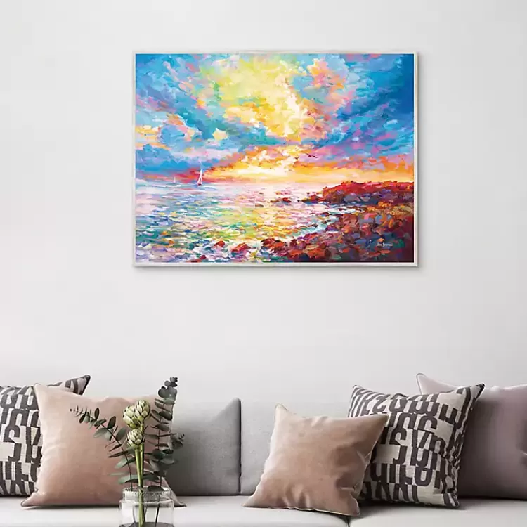 mediterranean_sunset_framed_canvas_art_print_2.webp Mediterranean Sunset Framed Canvas Art Print>Kirklands Home Flash Sale