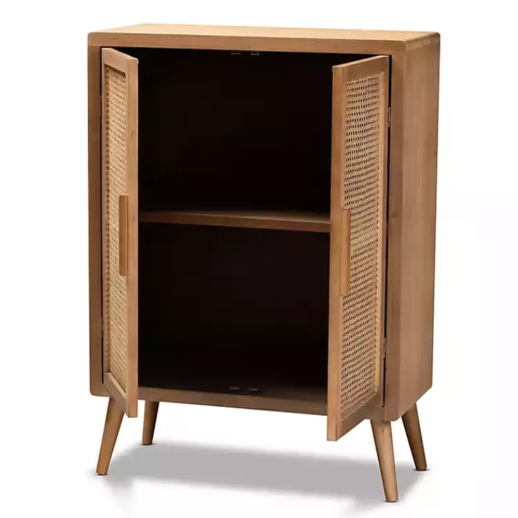Medium Oak Rattan 2-Door Cabinet>Kirklands Home Cheap