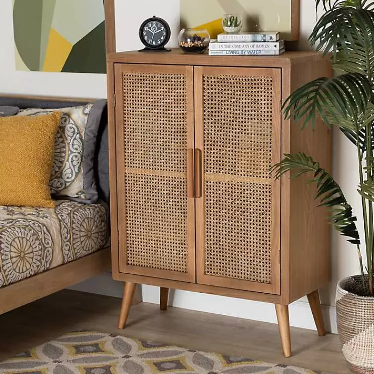 medium_oak_rattan_door_cabinet_6.webp Medium Oak Rattan 2-Door Cabinet>Kirklands Home Cheap