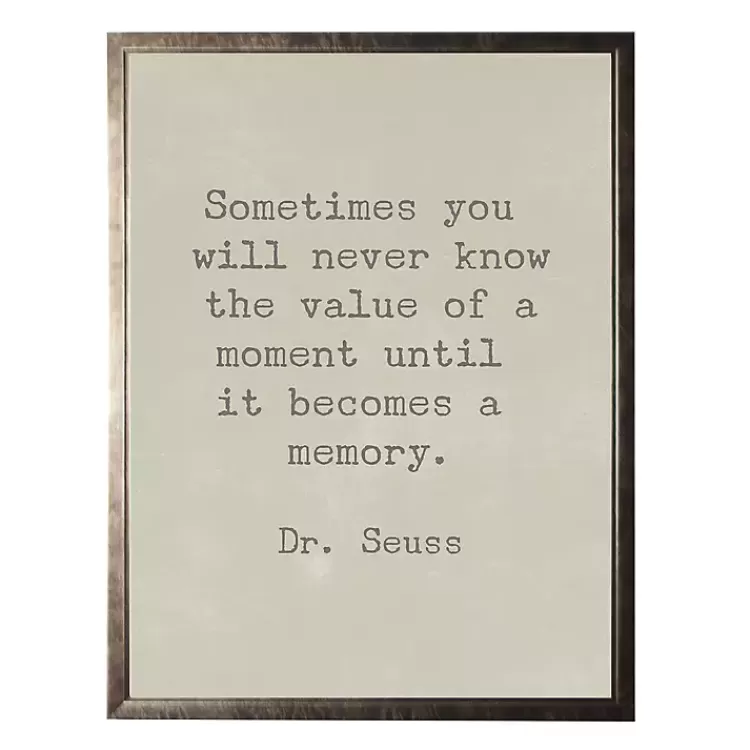 Memory Dr. Seuss Quote Framed Art Print>Kirklands Home Sale