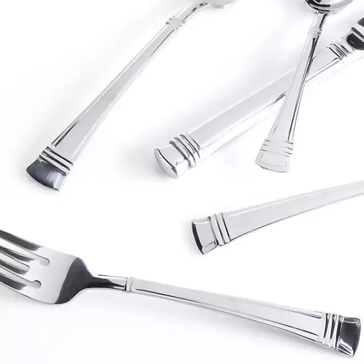 mercutio_lines_stainless_steel_pc_flatware_set_2.webp Mercutio Lines Stainless Steel 20-pc. Flatware Set>Kirklands Home Best Sale