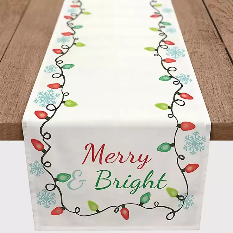 Merry and Bright with Lights Table Runner, 72 in.>Kirklands Home Store