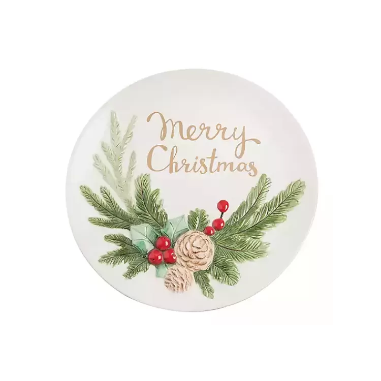 Merry Christmas Round Serving Platter>Kirklands Home New