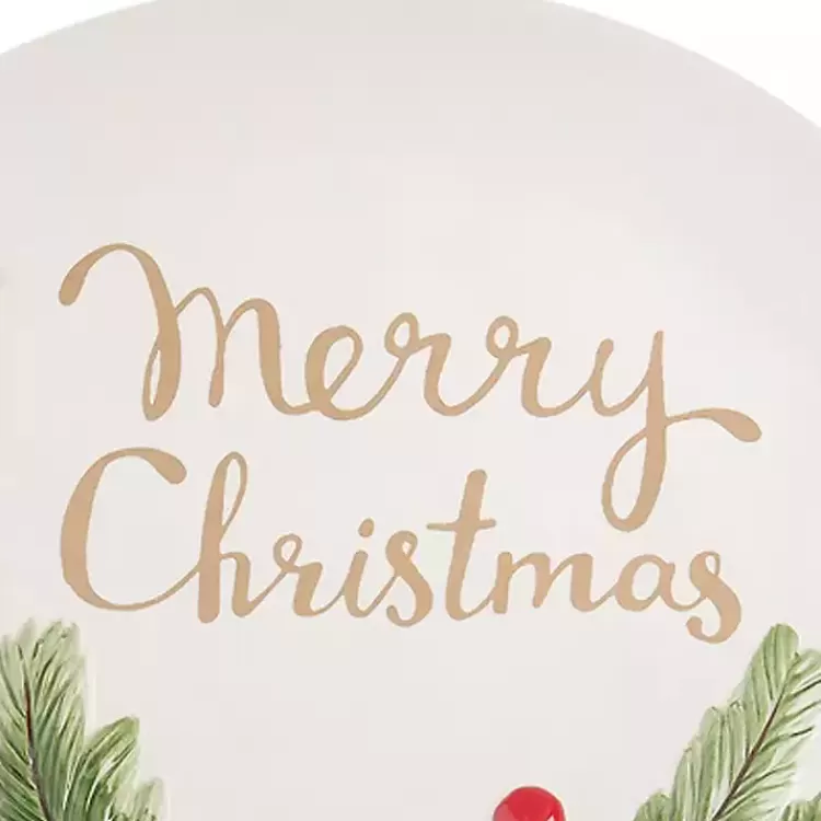 Merry Christmas Round Serving Platter>Kirklands Home New