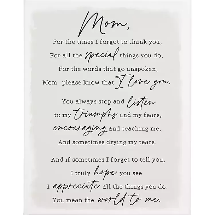 Message to Mom Canvas Wall Plaque>Kirklands Home Discount