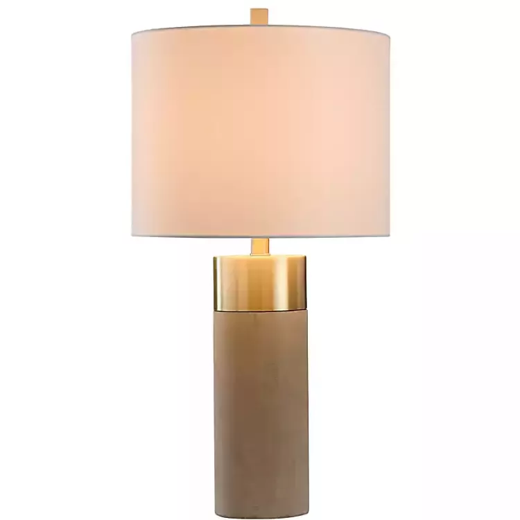 Metal and Concrete Cylindrical Table Lamp>Kirklands Home Cheap