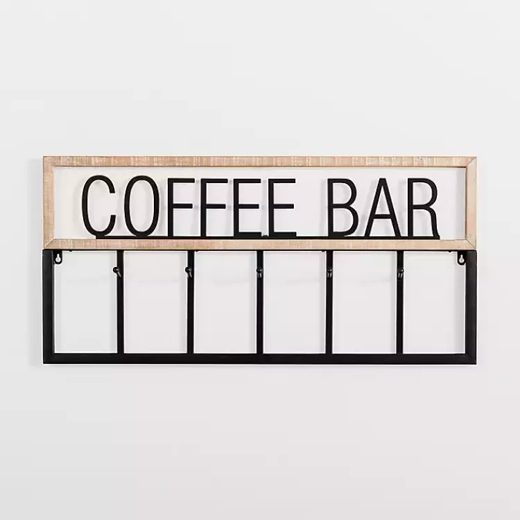 Metal and Wood Coffee Bar Wall Hooks>Kirklands Home Best