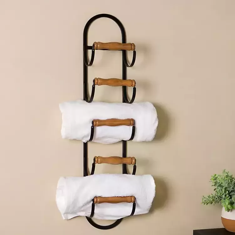 Metal and Wood Tiered Multi-Use Wall Rack>Kirklands Home Cheap