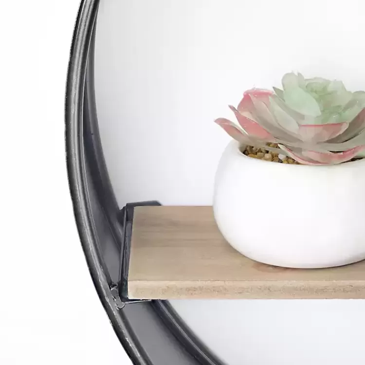 metal_circle_wall_shelf_with_leather_strap_5.webp Metal Circle Wall Shelf with Leather Strap>Kirklands Home Sale