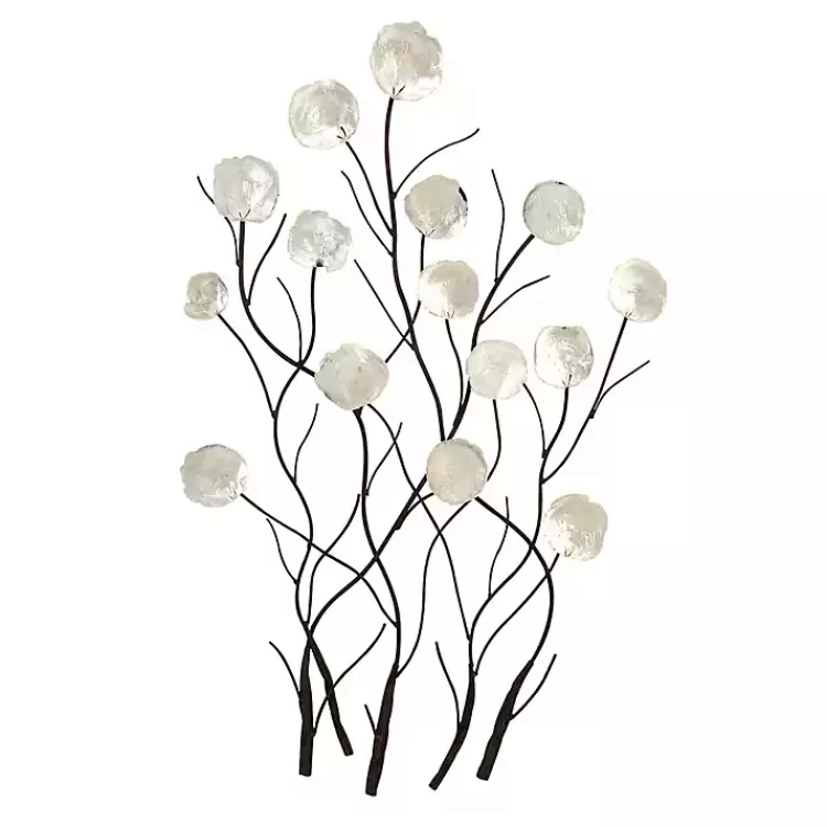 Metal Peony Shell Wall Plaque>Kirklands Home Outlet