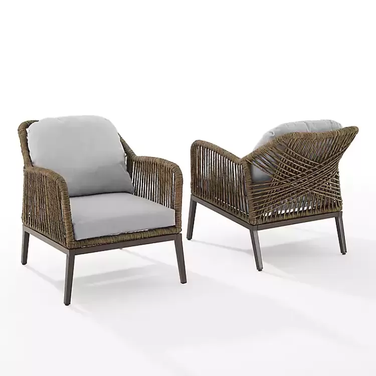 Metal Rope Outdoor Chairs with Cushions, Set of 2>Kirklands Home Sale