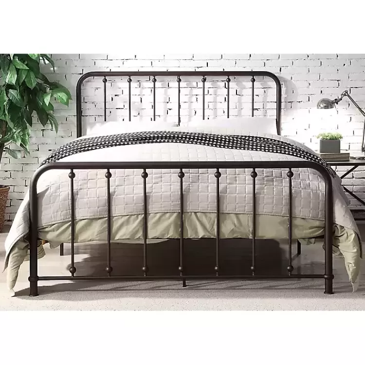 Metal Slat Bronze Queen Platform Bed>Kirklands Home Cheap