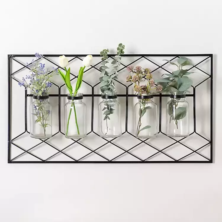 Metal Wire and Bottles Wall Plaque>Kirklands Home Store