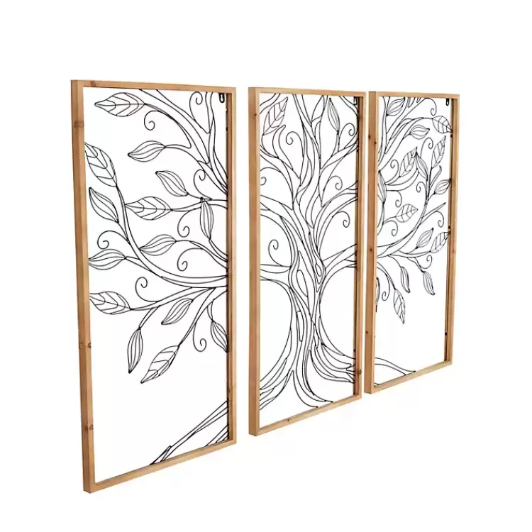 Metal Wire Tree Panel Wall Plaques, Set of 3>Kirklands Home New