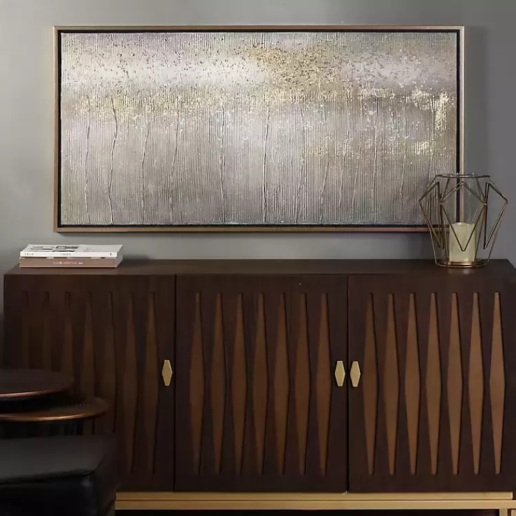 Metallic Abstract Field Framed Canvas Print>Kirklands Home Outlet
