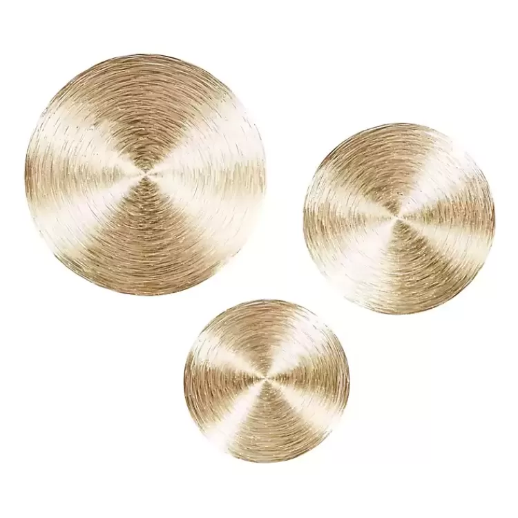 Metallic Plates Wall Sculptures, Set of 3>Kirklands Home Discount