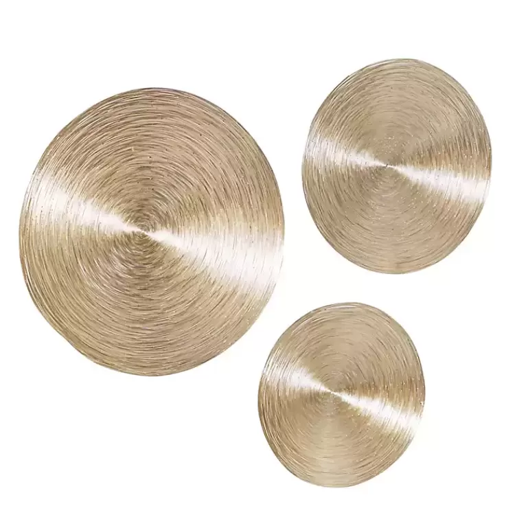 metallic_gold_plates_wall_sculptures_set_of__2.webp Metallic Plates Wall Sculptures, Set of 3>Kirklands Home Discount
