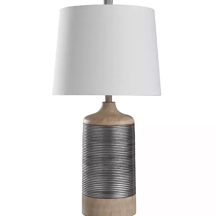 Metallic Silver Banded Table Lamp>Kirklands Home New