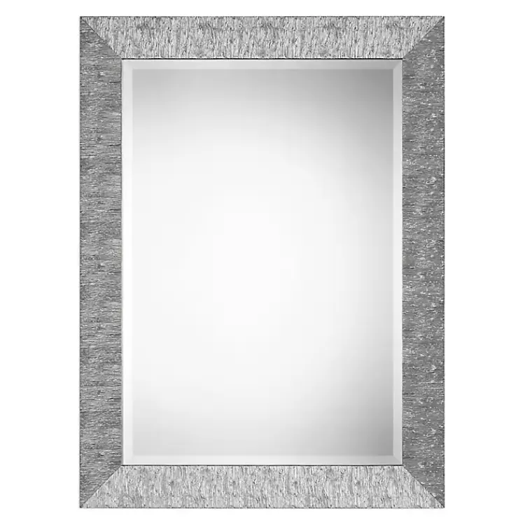 Metallic Silver Textured Frame Wall Mirror>Kirklands Home Hot