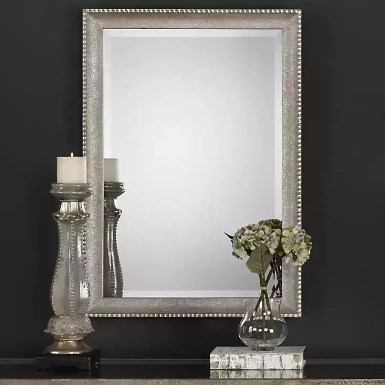 Metallic Silver Textured Frame Wall Mirror>Kirklands Home Hot