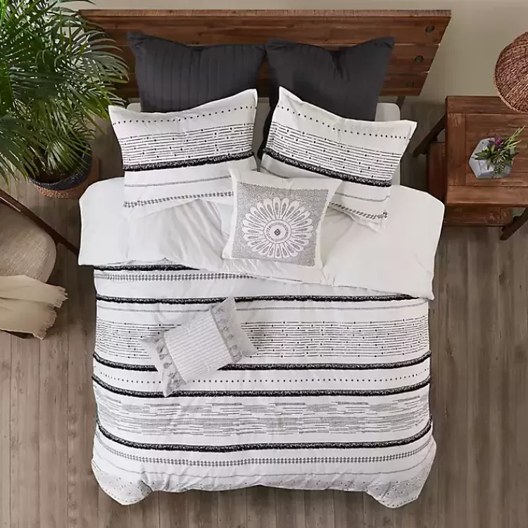 mia_white_striped_pc_king_duvet_cover_set_2.webp Mia Striped 3-pc. King Duvet Cover Set>Kirklands Home Flash Sale