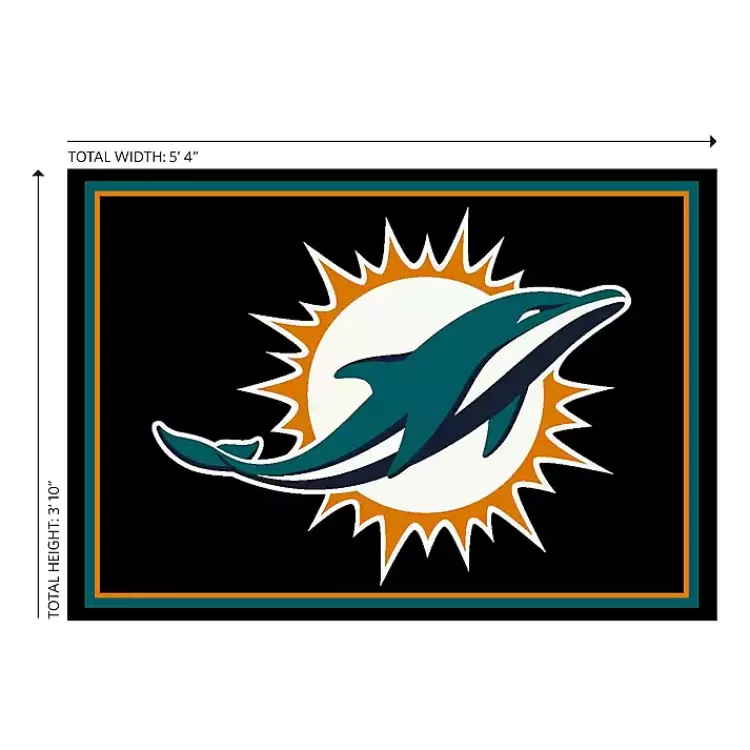 Miami Dolphins Area Rug, 4x6>Kirklands Home Outlet