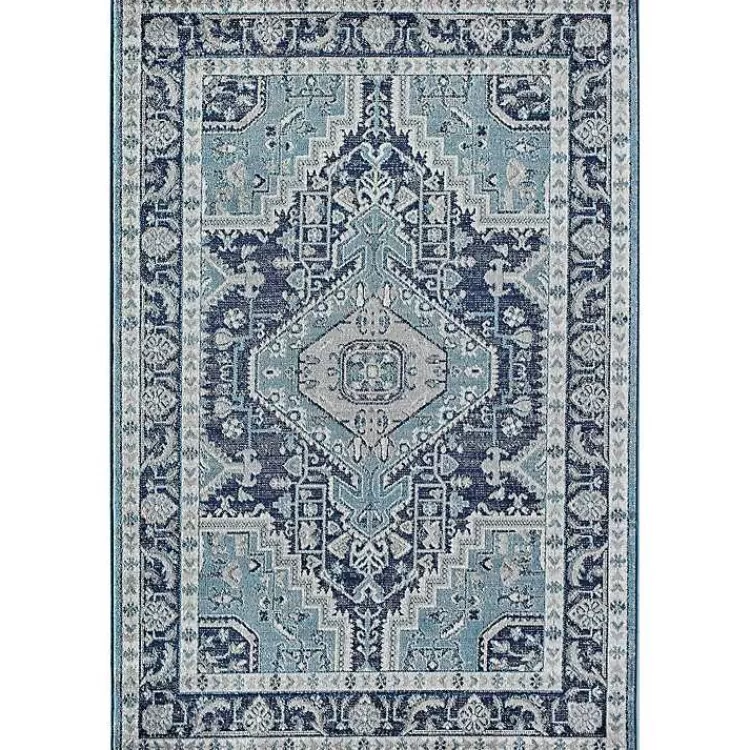 Midnight Blue Frieda Medallion Area Rug, 8x10>Kirklands Home Outlet