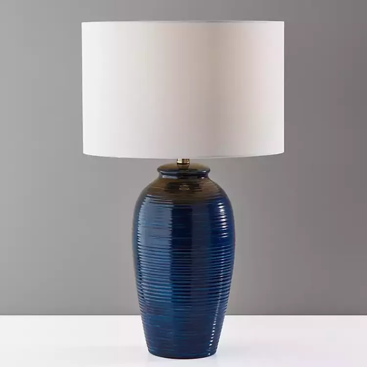 midnight_blue_ribbed_alexis_table_lamp_4.webp Midnight Ribbed Alexis Table Lamp>Kirklands Home Best