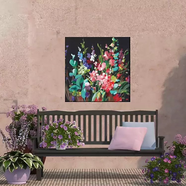 Midnight Floral Outdoor Canvas Art Print>Kirklands Home Hot