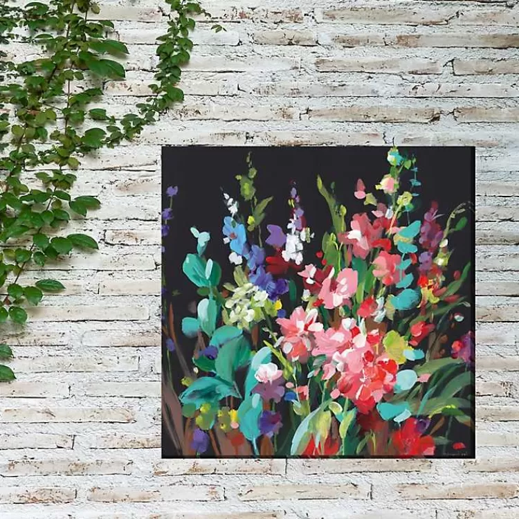 midnight_floral_outdoor_canvas_art_print_2.webp Midnight Floral Outdoor Canvas Art Print>Kirklands Home Hot