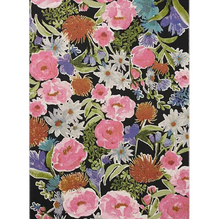 Midnight Garden Party Indoor/Outdoor Rug, 7x11>Kirklands Home Store