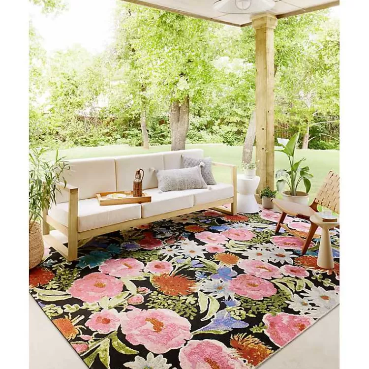 midnight_garden_party_indooroutdoor_rug_x_8.webp Midnight Garden Party Indoor/Outdoor Rug, 7x11>Kirklands Home Store