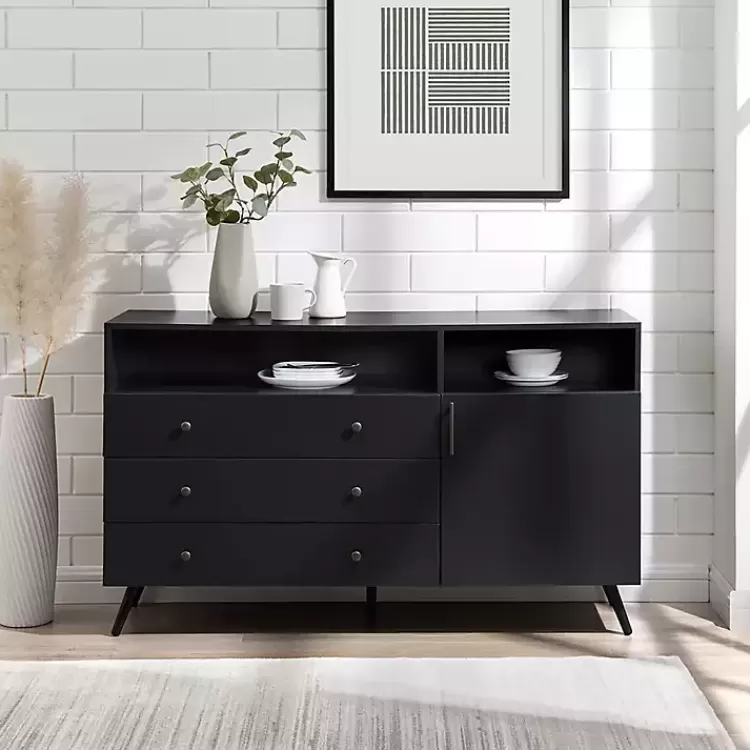 Midnight Mid-Century Modern Sideboard>Kirklands Home Clearance
