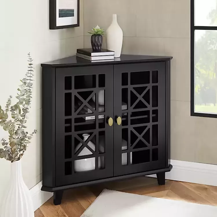 mikie_black_corner_cabinet_7.webp Mikie Corner Cabinet>Kirklands Home Cheap
