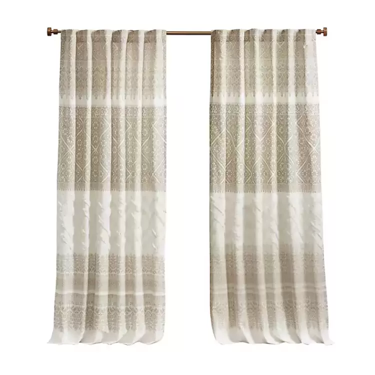 Mila Horizontal Stripe Curtain Panel, 84 in.>Kirklands Home Online