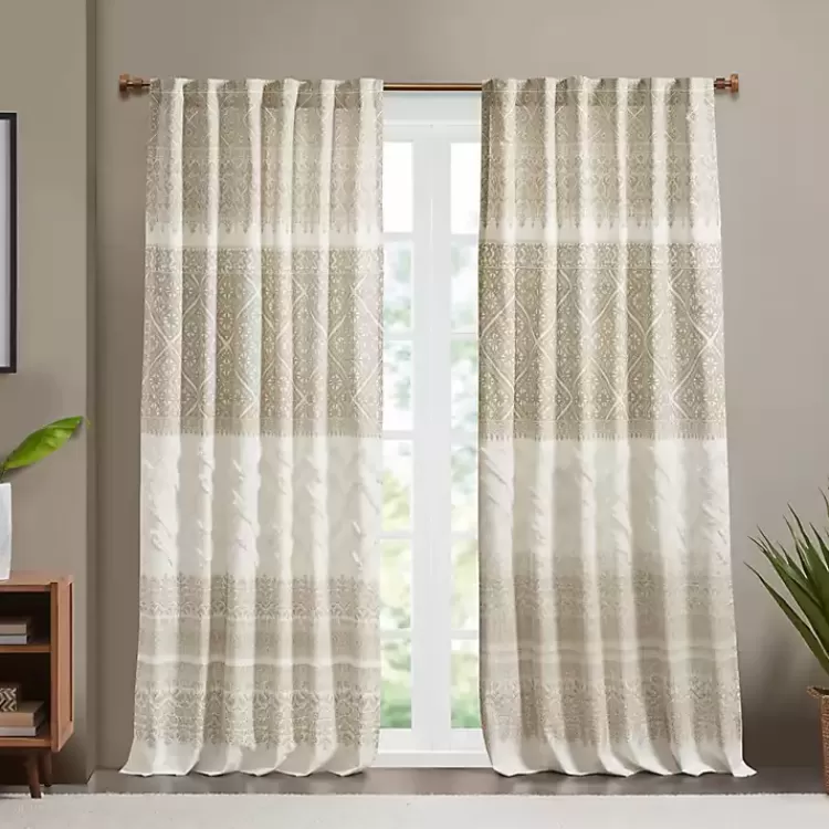 mila_tan_horizontal_stripe_curtain_panel__in_2.webp Mila Horizontal Stripe Curtain Panel, 84 in.>Kirklands Home Online