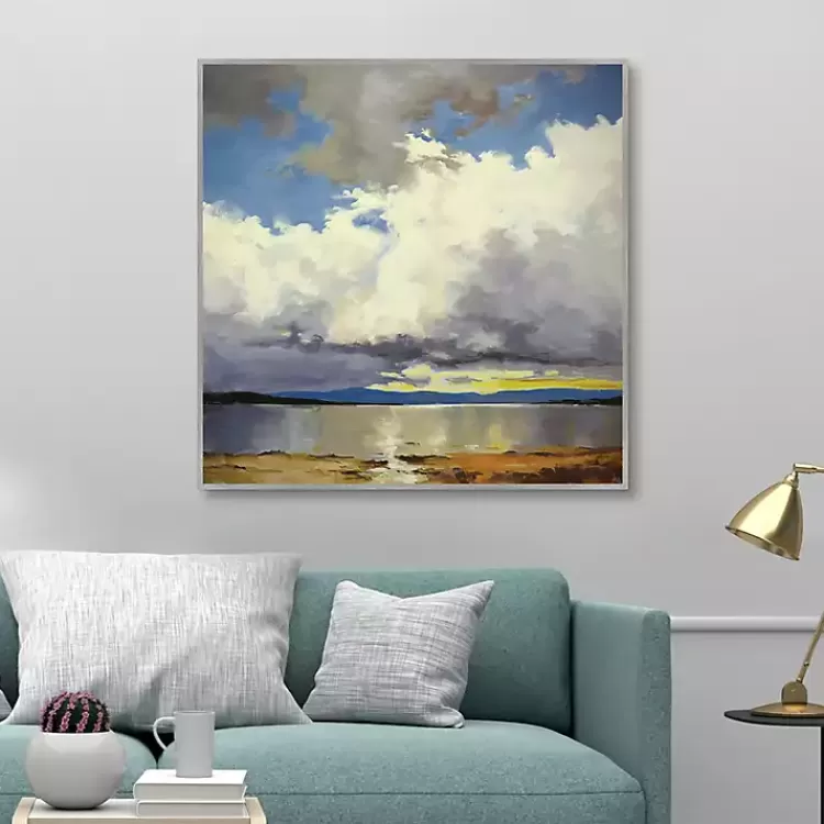 Mile High Lake Sky Framed Canvas Art Print>Kirklands Home Sale