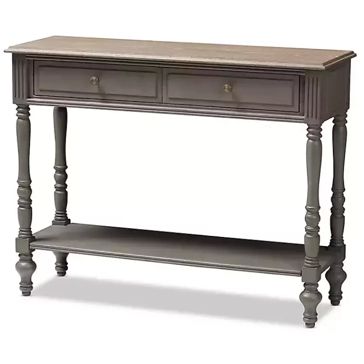 Mindi Wood Rustic Farmhouse Console Table>Kirklands Home New