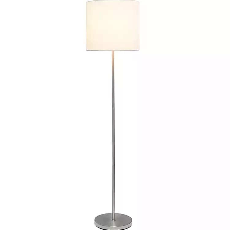 Minimal Brushed Nickel Stem Floor Lamp>Kirklands Home Discount