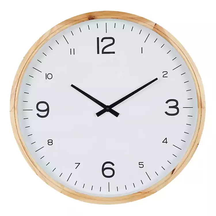 Minimalist Wood Frame Wall Clock>Kirklands Home Fashion