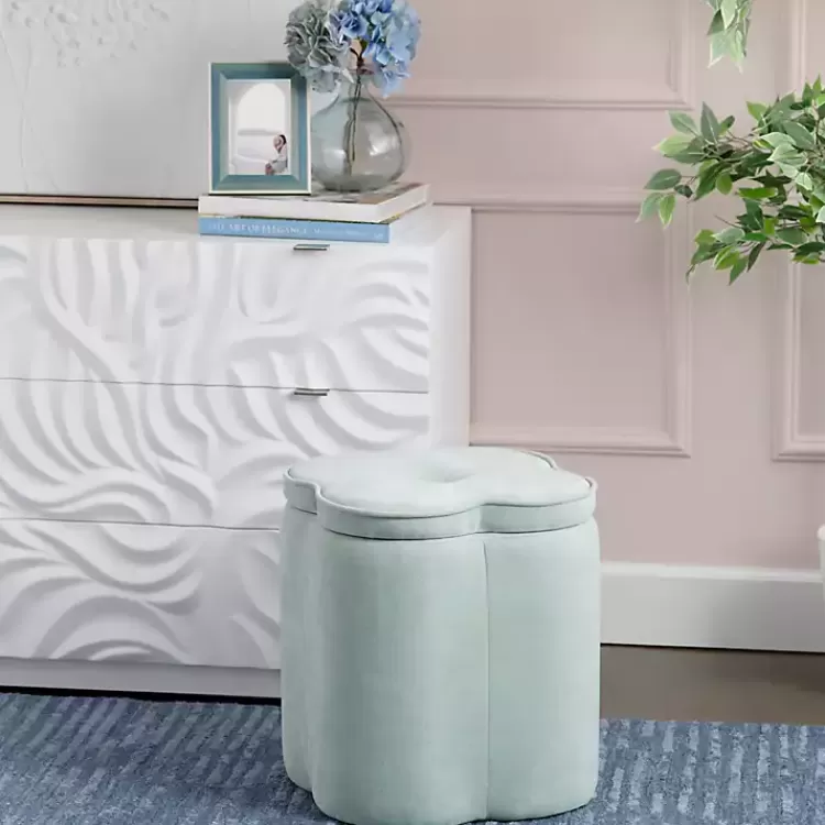 mint_green_chenille_flower_storage_ottoman_4.webp Mint Chenille Flower Storage Ottoman>Kirklands Home Shop