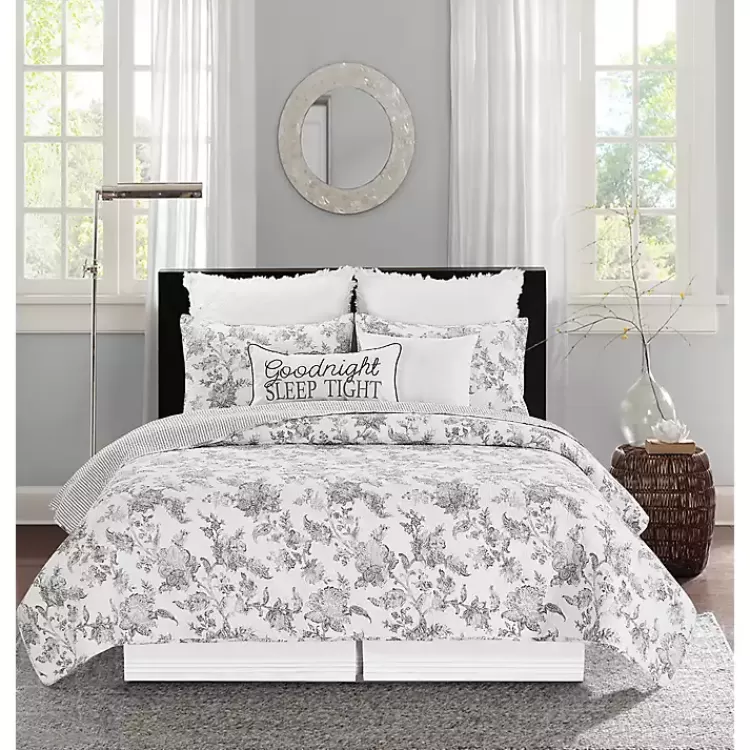 Miriam Floral & Stripe 3-pc. Full/Queen Quilt Set>Kirklands Home Hot
