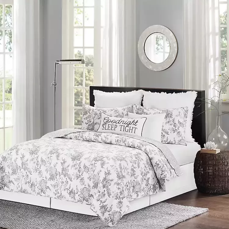 Miriam Floral & Stripe 3-pc. King Quilt Set>Kirklands Home New