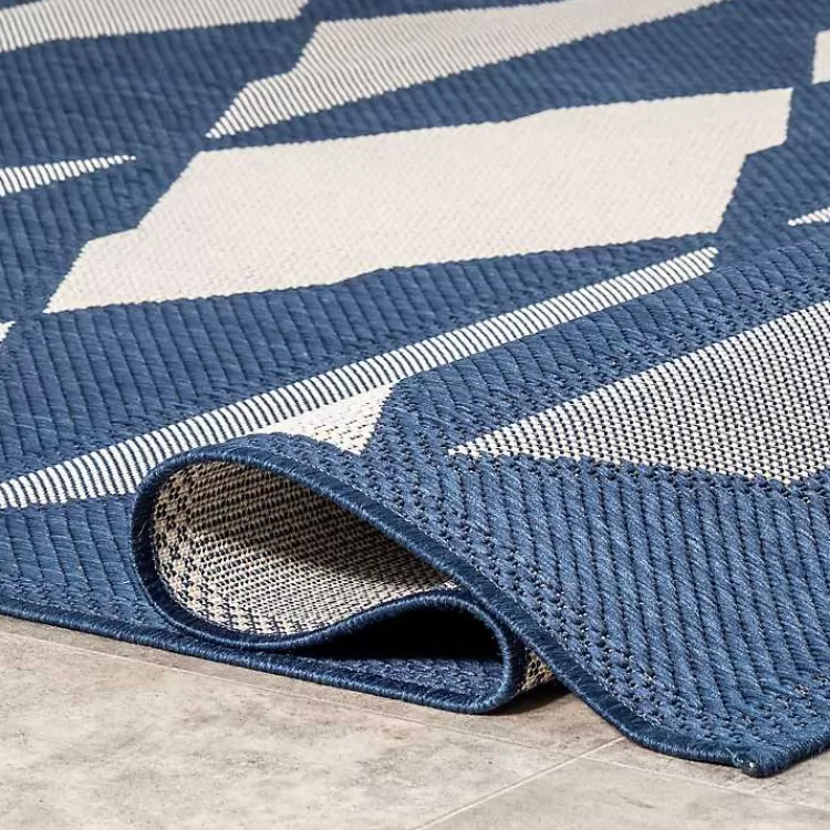 mitchell_blue_geo_diamonds_outdoor_rug_x_3-1.webp Mitchell Blue Geo Diamonds Outdoor Rug, 5x8>Kirklands Home Cheap