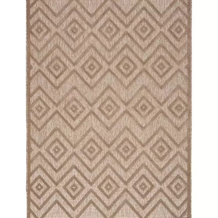 Mocha Diamond Outdoor Area Rug, 6x9>Kirklands Home Sale