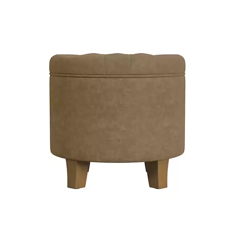 Mocha Velvet Tufted Storage Ottoman>Kirklands Home Online